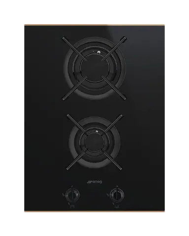 SMEG כיריים גז דומינו 38 ס"מ, זכוכית שחורה ,מסדרת Dolce Stil Novo תוצרת SMEG דגם PV632CNR